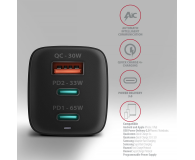 Axagon ACU-DPQ65, GaN 65W, 3x port, PD3.0/QC4+/PPS/Apple - 1353461 - zdjęcie 8